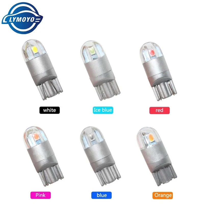 10PCS Canbus W5W T10 LED 194 501 Car Interior Light Bulb 3030 2SMD Auto Tail Side Bulb Wedge Dome lamp Parking Light  DC 12V