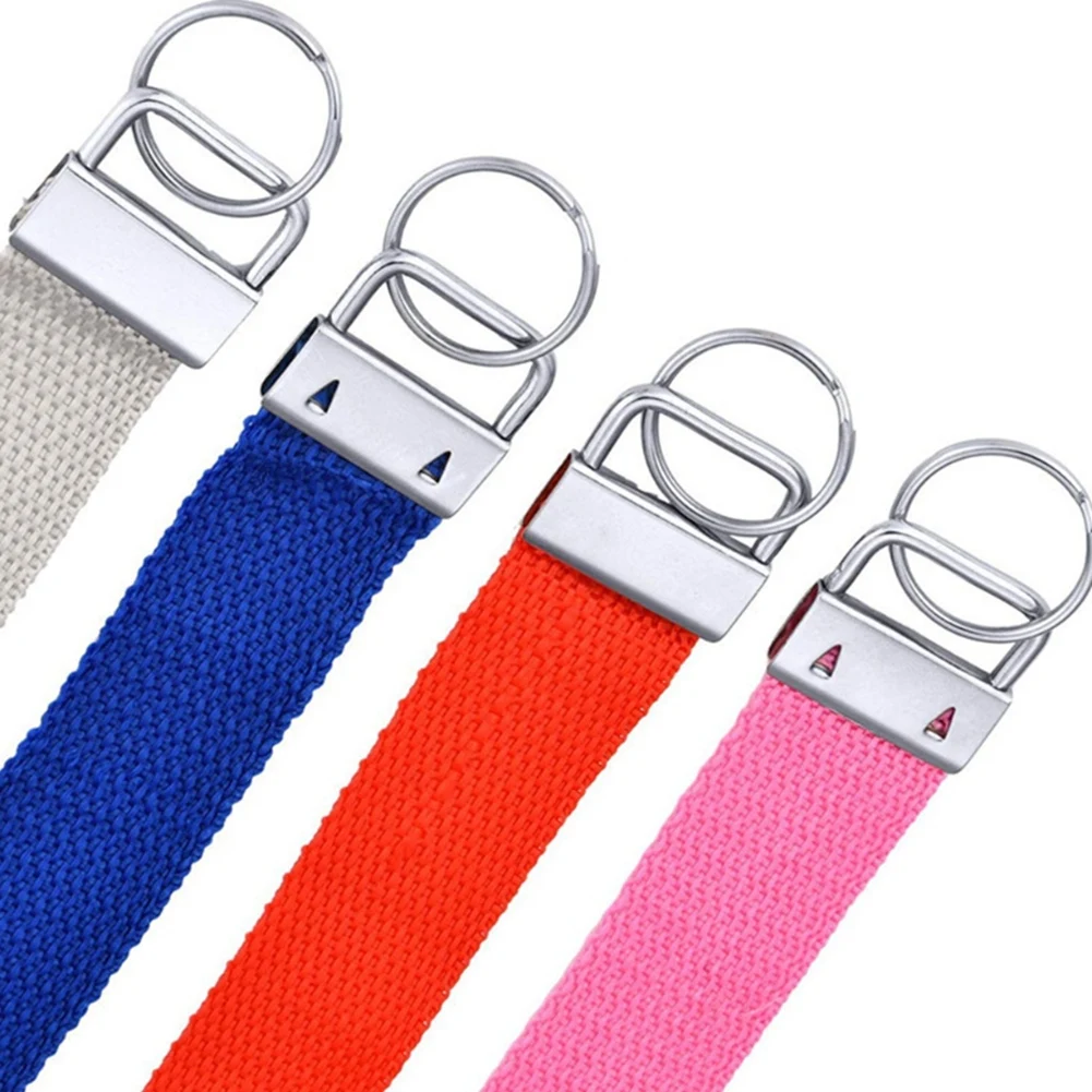 Réinitialisation de queue de sangle pour porte-clés, anneau fendu avec pince à outils pour bracelets de poignet, quincaillerie en coton, 25mm, 72 pièces