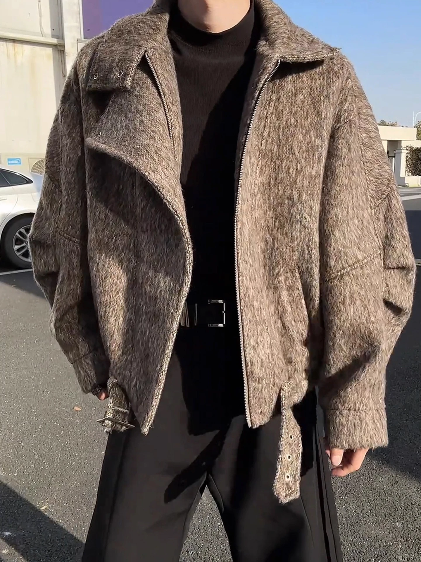 

Шерстяное пальто American Sle Thiened ort, мужское зимнее модное брендовое свободное универсальное теплое хлопковое пальто с высоким дизайном