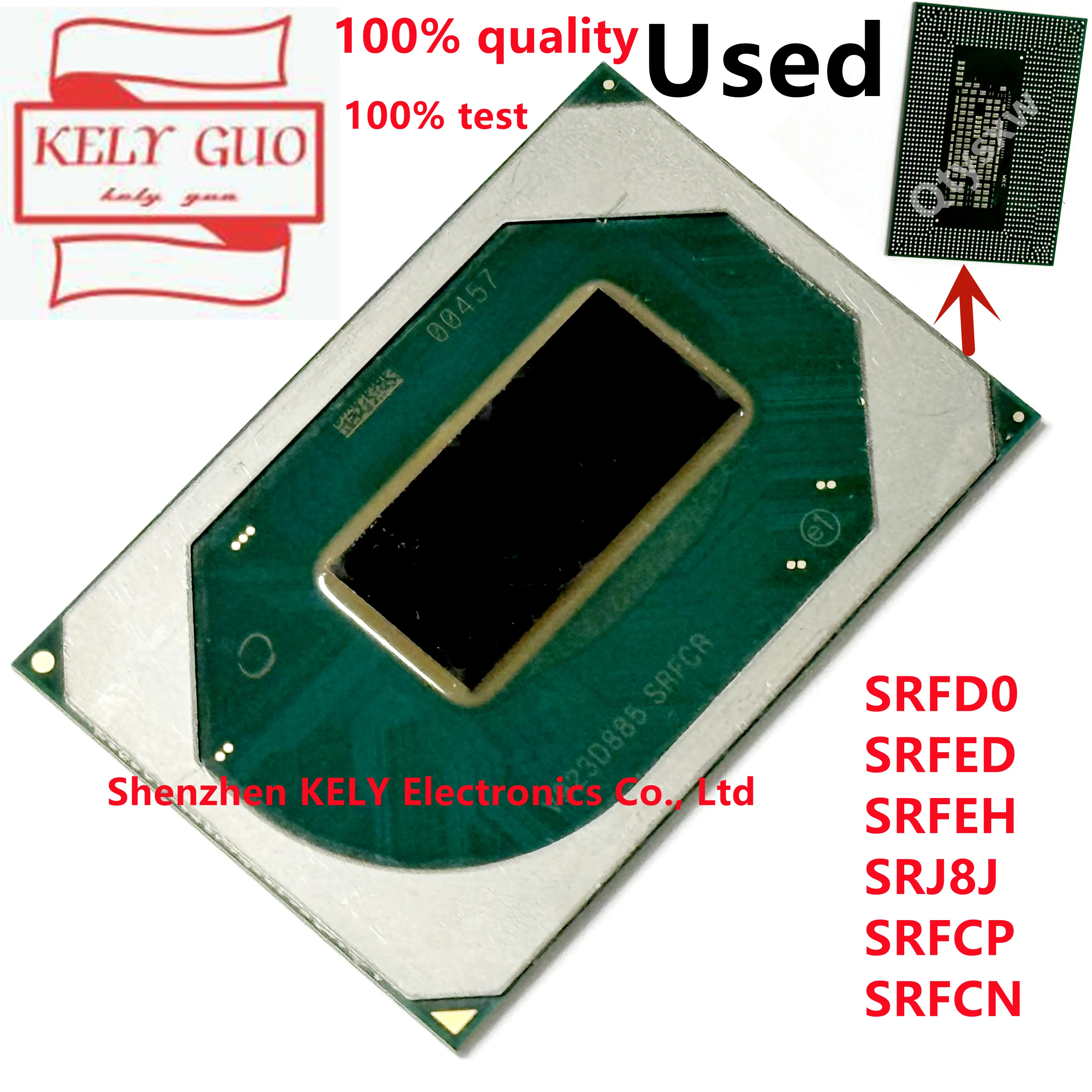 100% test good SRFD0 I9-9980HK SRFED I7-9850HE SRFEH I7-9850HL SRJ8J I9-10885H SRFCP I7-9750H  SRFCN I7-9850H CPU BGA chipset