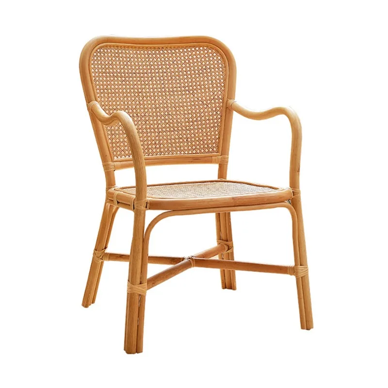 

Simple Japanese rattan chair, living room, bedroom, balcony, rattan stool for home use, rattan chair coffee table combination