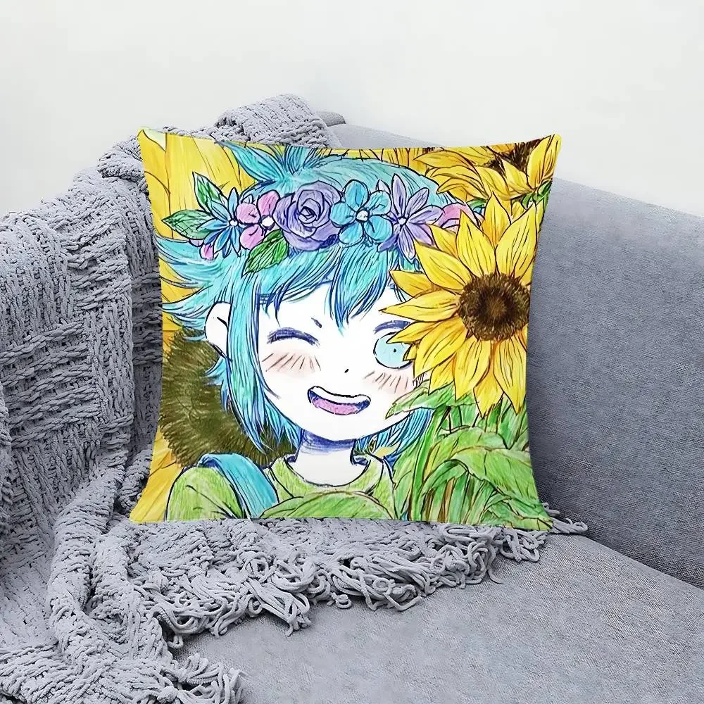 Game O-Omori Pillow Case Sofa And Living Room Decorative Cushion Covers Dust-proof And Mite-proof Invisible Zipper