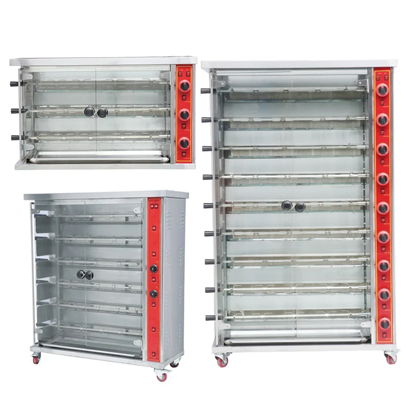Commercial Electric Rotary Built-In Rotisserie Stainless Steel Thermostatically Controlled Interchangeable Spit Easy Cleaning