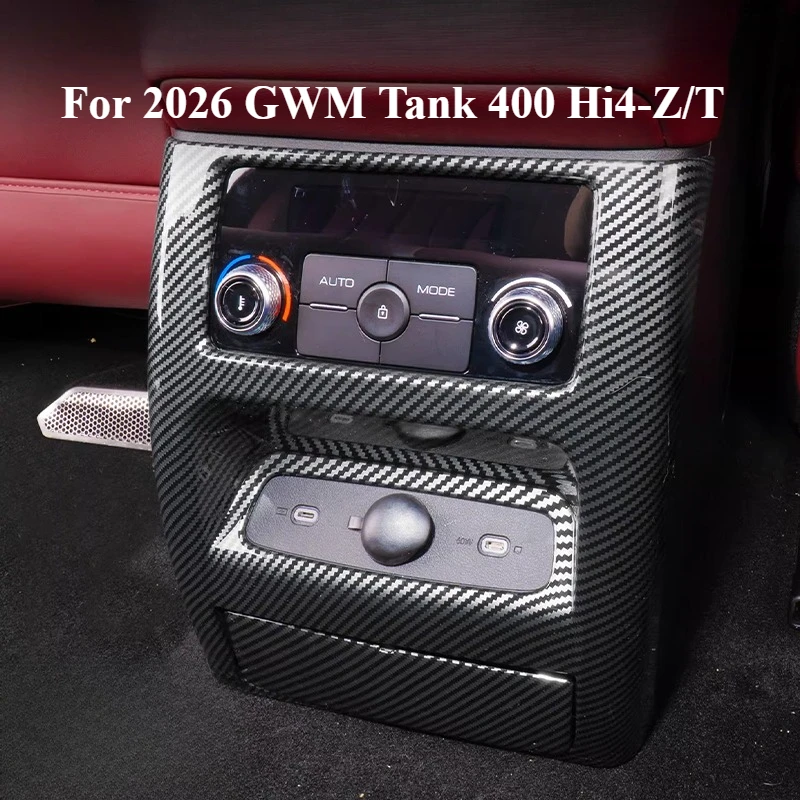 For 2026 GWM Tank 400 Hi4-Z/T Rear Central Air Vent Anti-Kick Panel Cover Trim Modification Accessories
