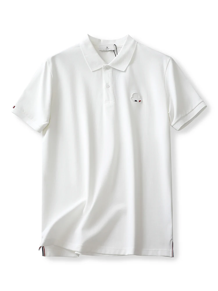 

Faionable Embroidered Cotton Pique irt ort Sve Casual Versatile Summer New Arrival Men's T-irt Modern Sle