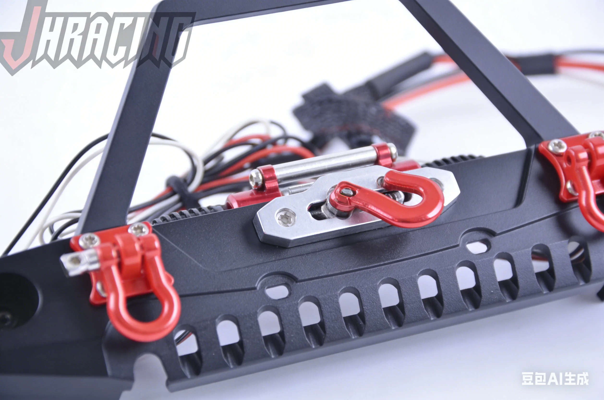 

Simulated front bumper with remote control electric winch and fog light for 1:10 TRAXXAS TRX4 D90 D110 Axial SCX10 90046