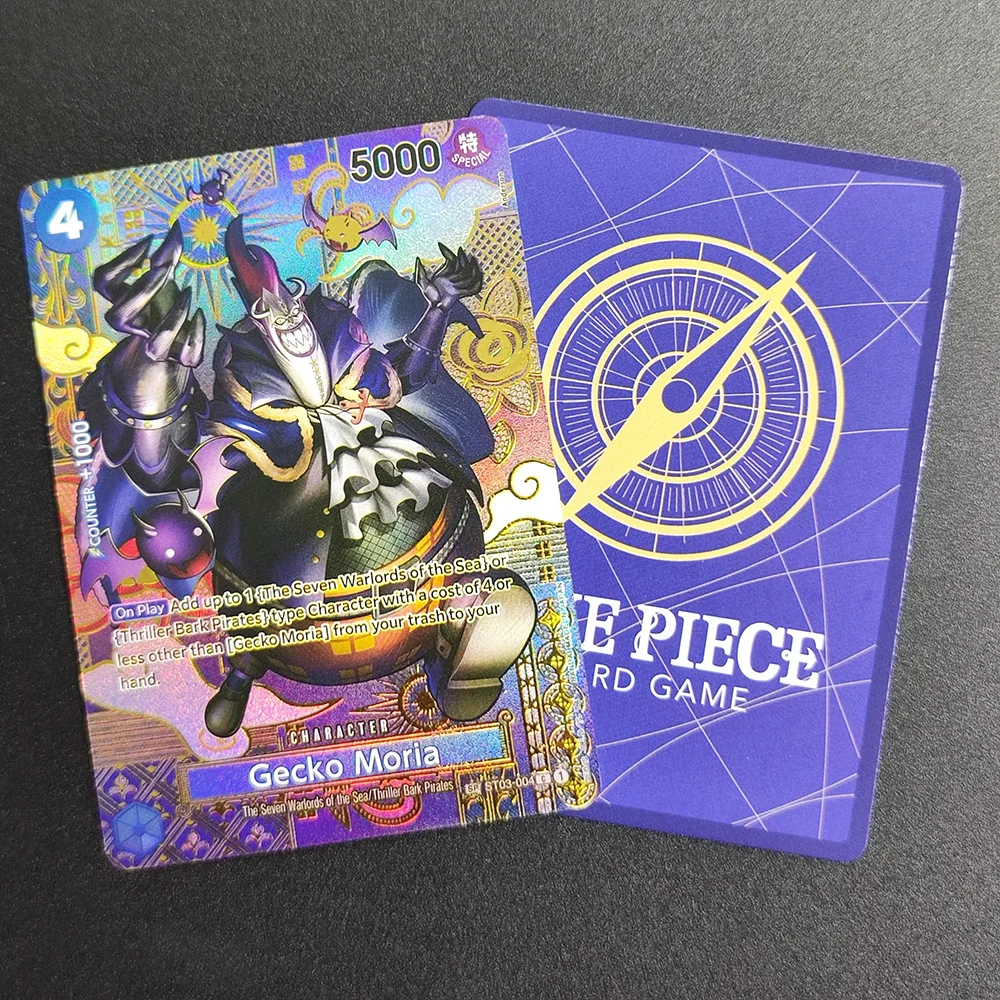 Tarjeta Coleccionable Proxy One Piece 2024 One Piece EN OP08 Gecko Moria ST03-004, Tarjeta Súper Rara, Tarjetas de Anime Clásicas Individuales