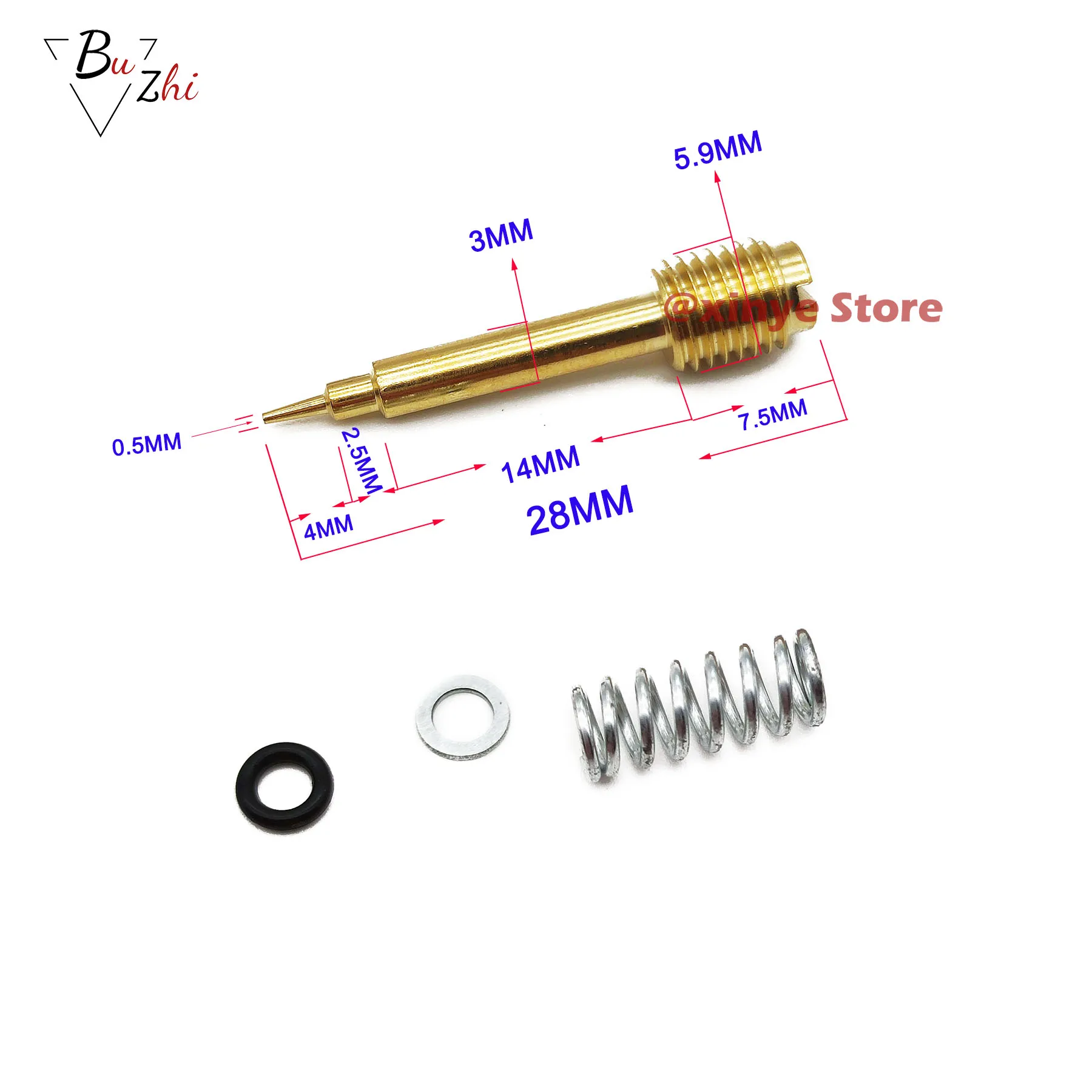 Carburetor adjustment air screw for Zephyr 400 ZR750-H/ZR-7/ZR-7S ZZR250 ZRX400 ZRX-II ZR400C/E/F Harley XLH883 CVH ZR 750 400