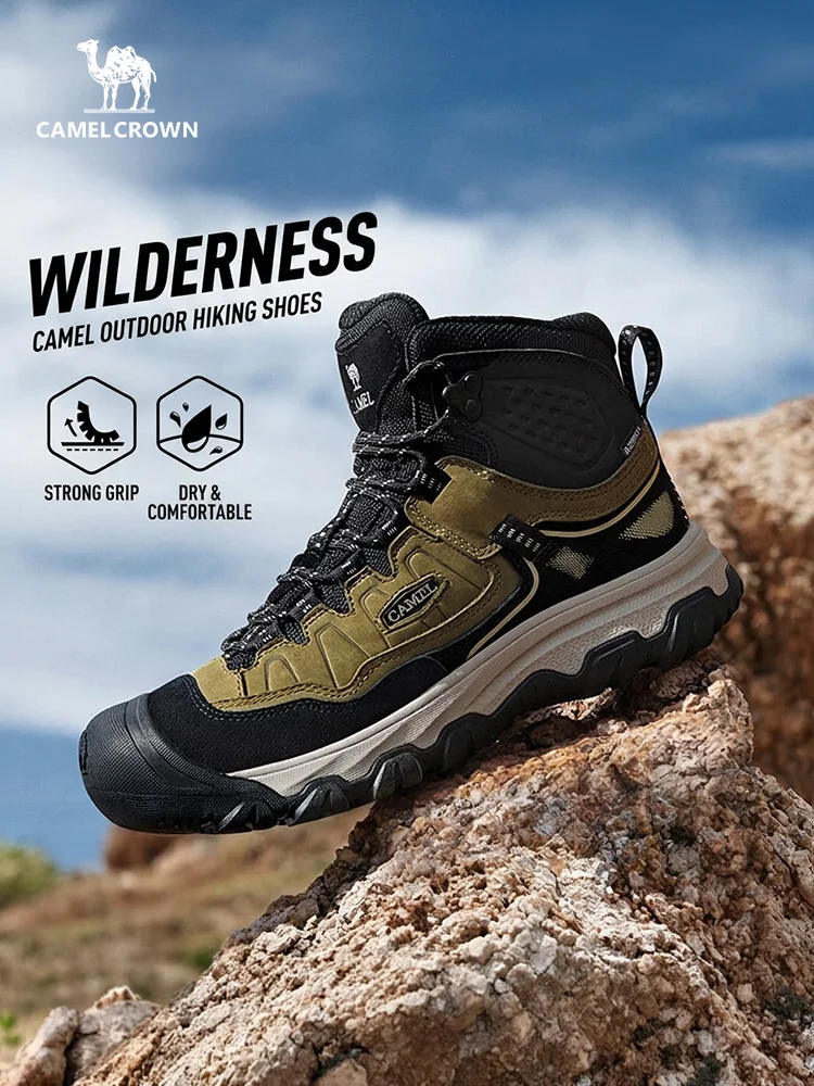 Golden Camel - Zapatos de Senderismo para Hombre, Antideslizantes, Resistentes al Desgaste, Transpirables, a Prueba de Salpicaduras, Zapatillas de Escalada, Botas de Montaña para Caza