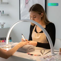 Arch Lamp 75cm Half Moon Nail Desk Light 38W Eyeprotect Soft Filling Light for Manicure Reading Crafting Painting Crochet