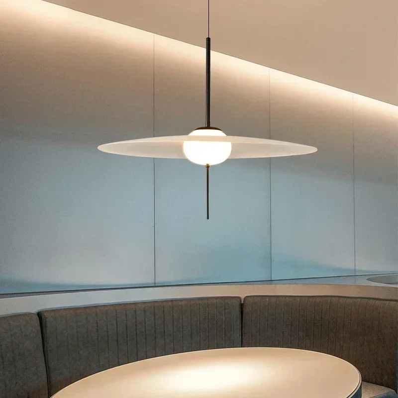 

Nordic Minimalist Bedside Pendant Lights Single-Head Pendant Light for Table Dining Room Designer Circular Shaped Decor Fixture