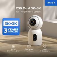 IMILAB New Indoor Camera C30 Dual 3K Lens WiFi 6 5G 360° PTZ Local AI Detection for Baby/Pet/Noise Night Vision Human Tracking