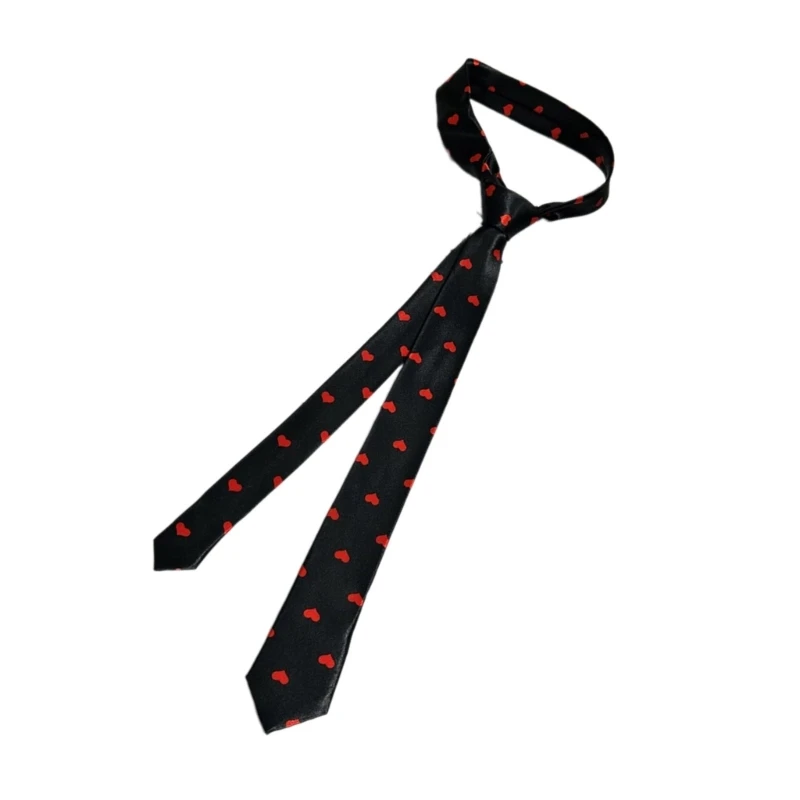 

Stylish Valentine's Day Tie with Heart Pattern Modern Men's Tie for Stage