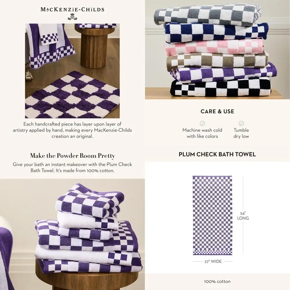 

Черно-белое хлопковое банное полотенце в клетку, стильное полотенце для декора ванной комнаты