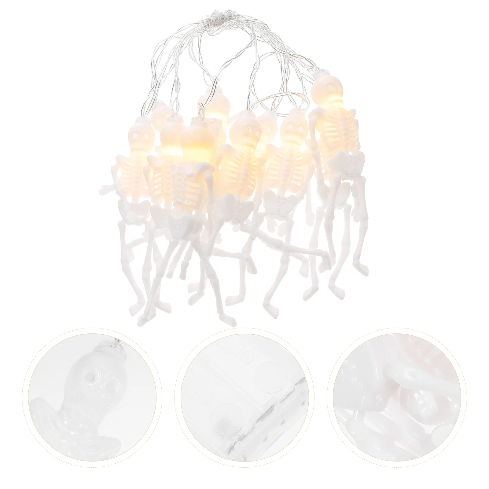 

Halloween Lamp String Decorative LED Lights for Home Party Bar Shop Mall Night Atmosphere Plastic Indoor Outdoor White