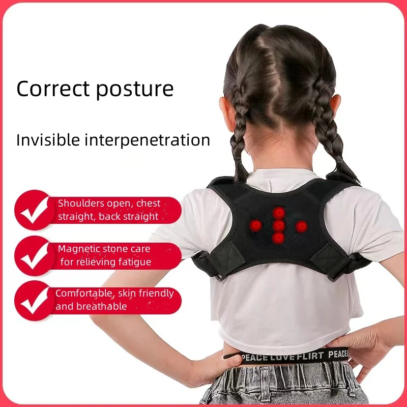 Xuanyu Jin magnet physiotherapy model thin suspender anti-hunchback open shoulder corrector magnet invisible breathable shoulder posture correction belt kidsren's back correction belt high-tech correction vest