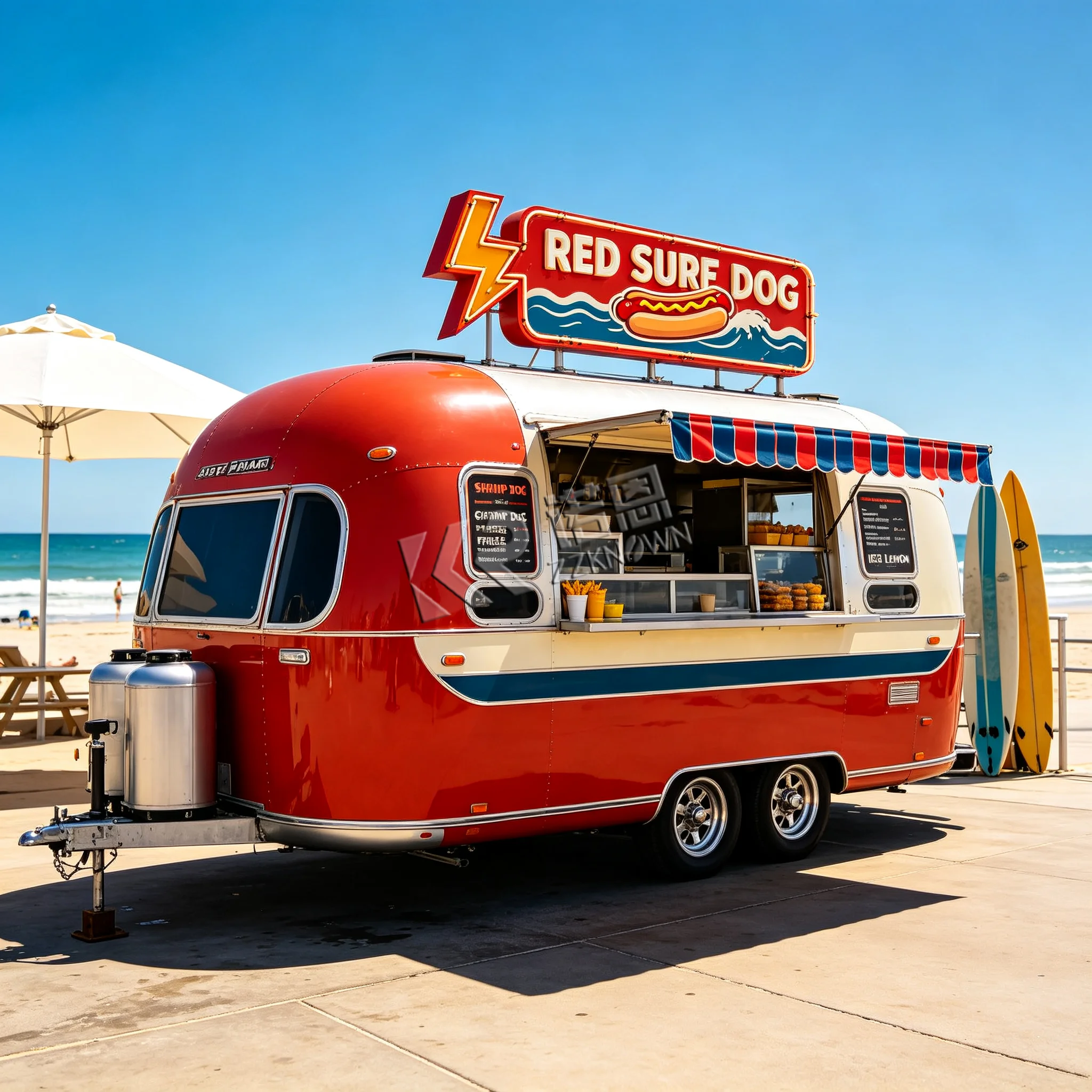 Street Friendly Mobile Food Cart Innovative Custom Food Trailer For Europe Commercial Street Vending Catering Trailer for Sale