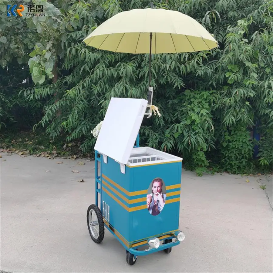 Hot Sell Ice Cream Cart Trailer Mobile Food Truck Snack Food Push Car Stand Vending cart/mobile freezer/mobile Refrigerator