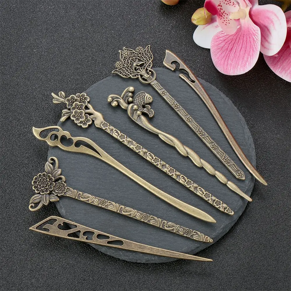 Hair Care Fashion Hair Accessories Vintage Metallic Styling Tools Vintage Hair Sticks Hairpin Hair Clip Bronze Hairpins