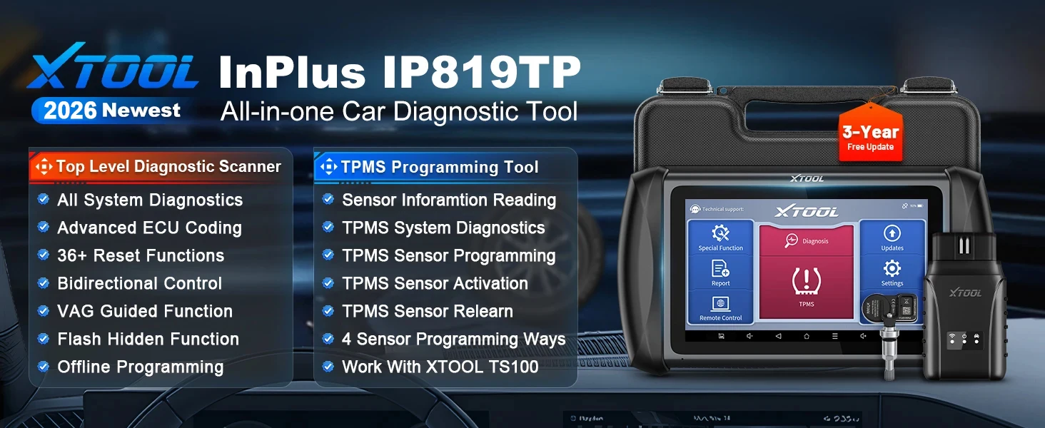 XTOOL IP819TP TPMS Programmiertool TPMS Erneute Aktivierung Reifendrucküberwachung Sensor Programmierer Autodiagnosetools – Detail 1