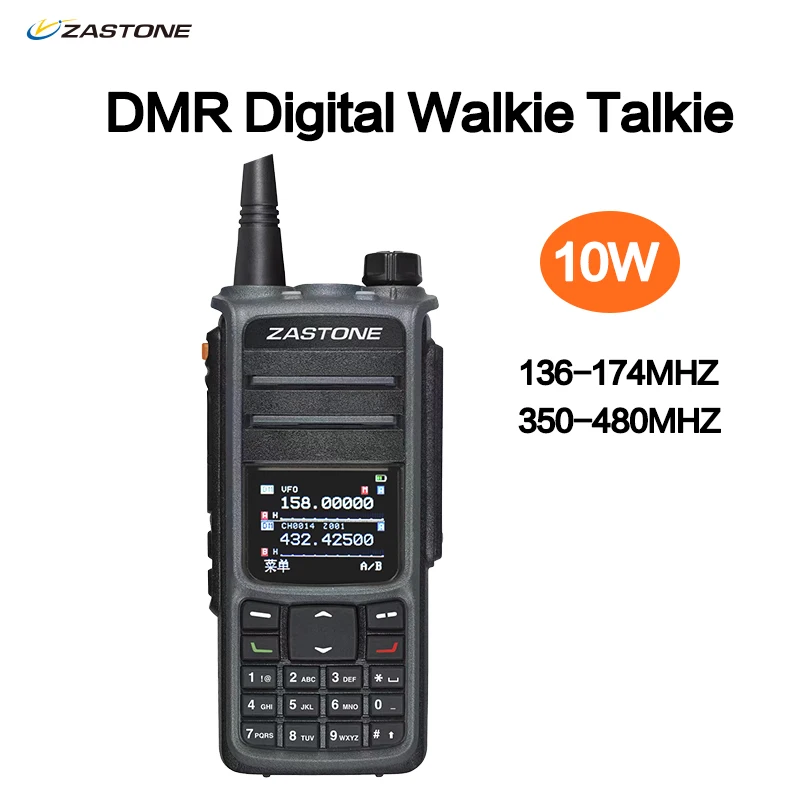 ZASTONE-Talkie numérique Walperforé UV008 DMR, radio bidirectionnelle, bande de touristes, 10W, créneau horaire pour les touristes, GPS, 1PC