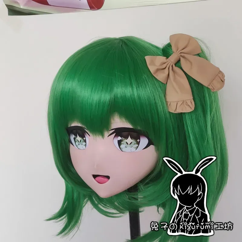 (B08) Handmade Custom Full Head Mask with Backshell Crossdressing Silicone Anime Touhou Project Daiyousei3 Kigurumi Cosplay Mask