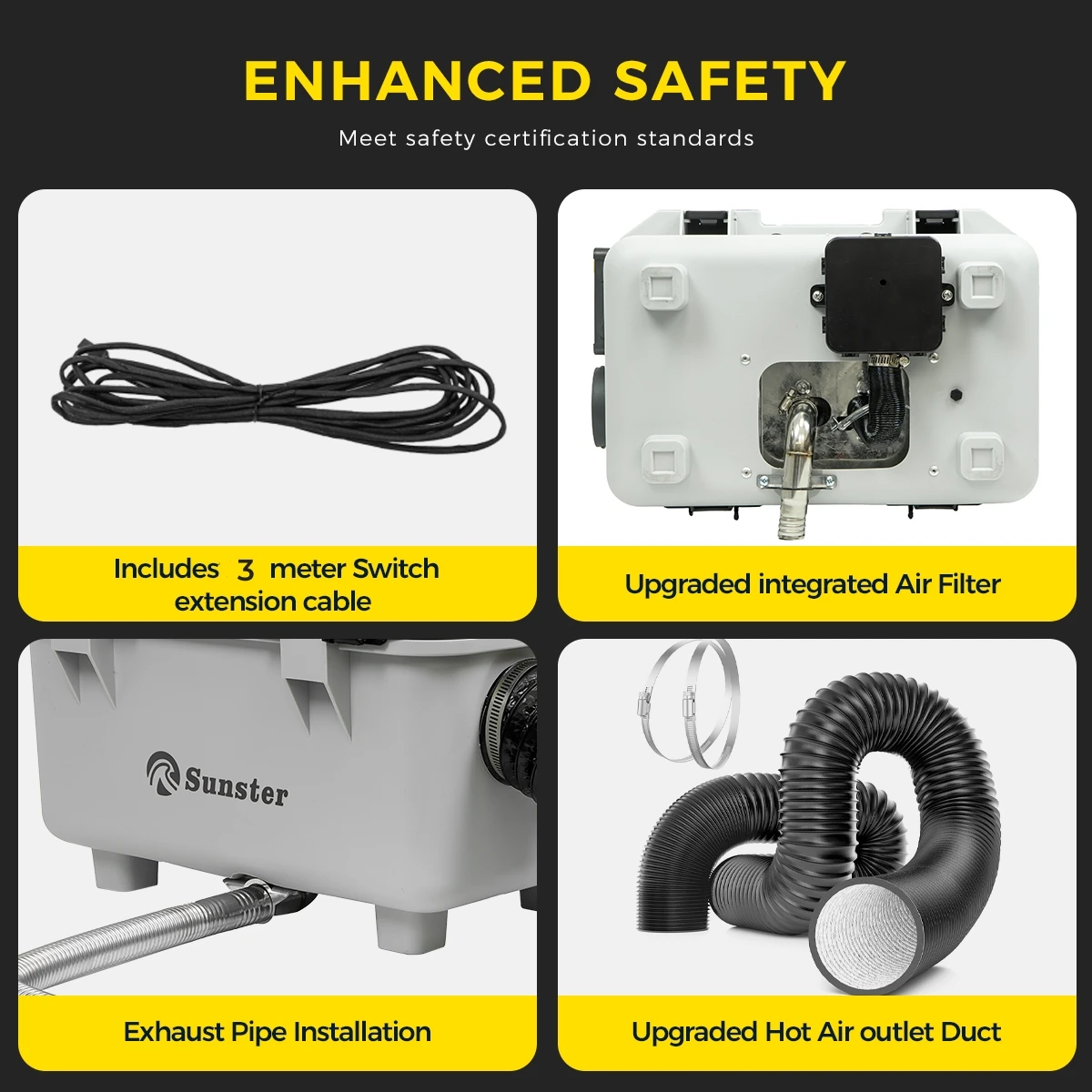 8KW صندوق أدوات محمول 12 فولت/24 فولت و 110-240 فولت الديزل وقوف السيارات مسخن الهواء ث/بلوتوث/التوقف التلقائي/التهوية للمنزل المتنقل RV