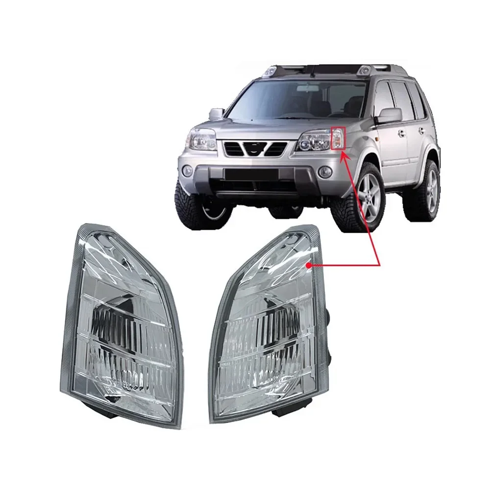 1 or 2 Pcs Front Corner Lamp with Bulbs for Nissan X-Trail T30 2000-2007 Side Light for Front Turning Signal Lamp Parking Light