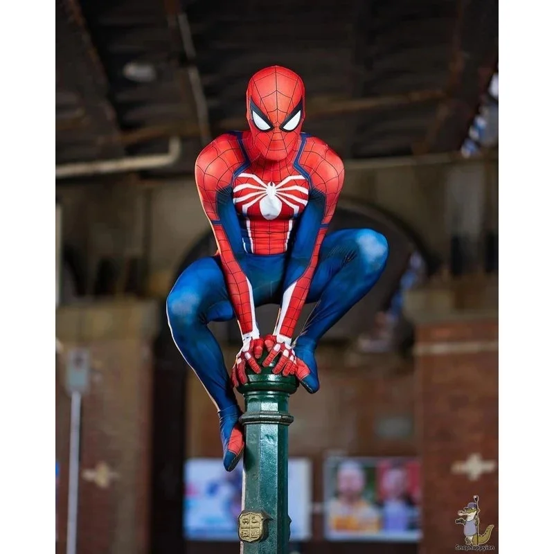 Sky02 PS4 لعبة سبايدرمان تأثيري حلي الكبار الاطفال العنكبوت خارقة Zentai البدلة هالوين ارتداءها رجل Boys88Li #