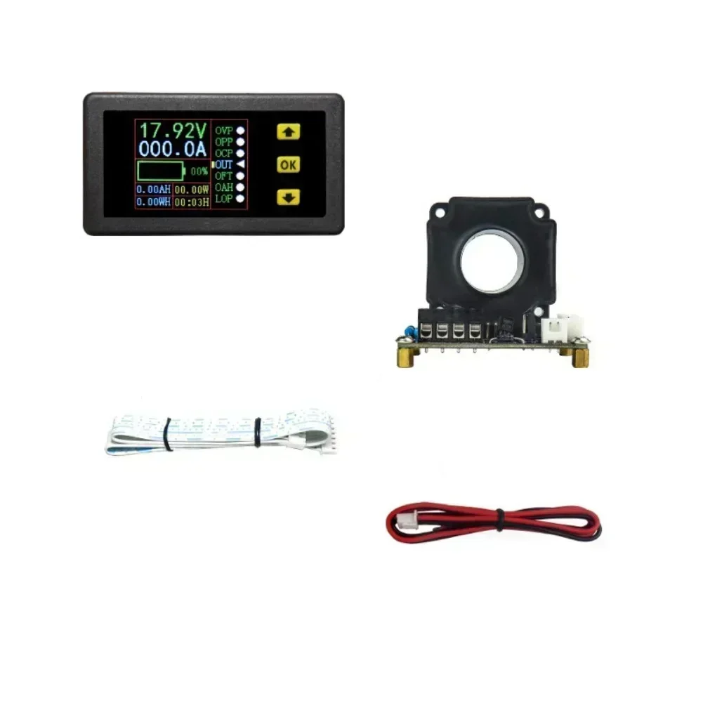 VAC9010H Hall Coulomb Meter Color LCD DC Bidirectional Voltage Current Capacity Tester Battery Monitor Coulometer for RV Solar