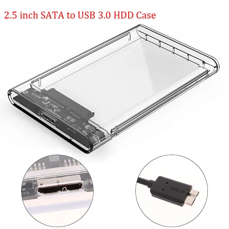2.5'' USB 3.0 to SATA SSD HDD Hard Drive Disk External Case Enclosure