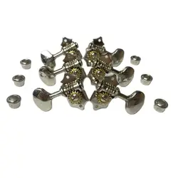 Vintage Guitar Machine Heads one Set 6 Pieces L3R3 in Chrome Tunning Keys Made in Korea