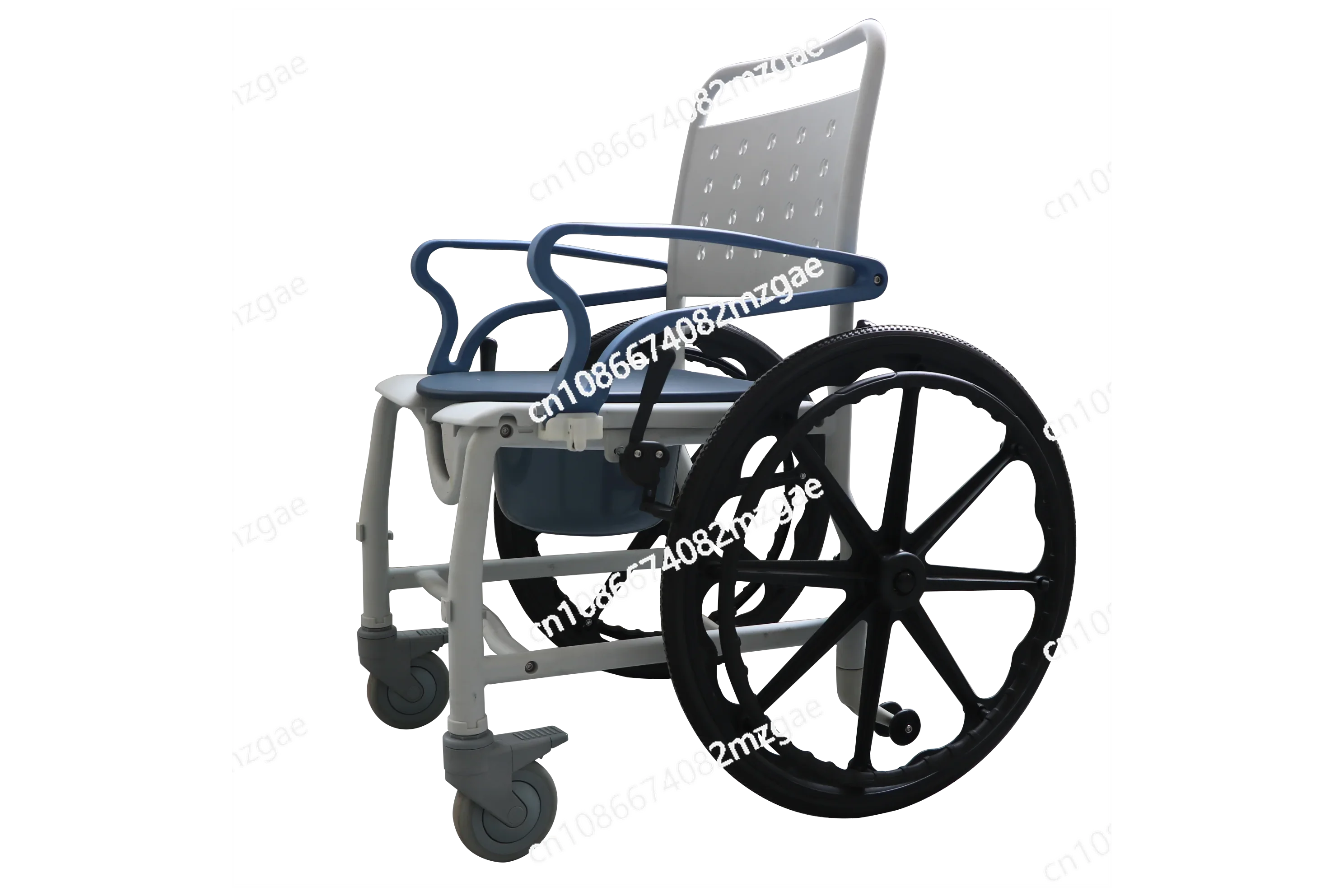 Patent Plastic 3 in 1 Folding  Portable Commode Chair Wheel Chair  Bath Chair