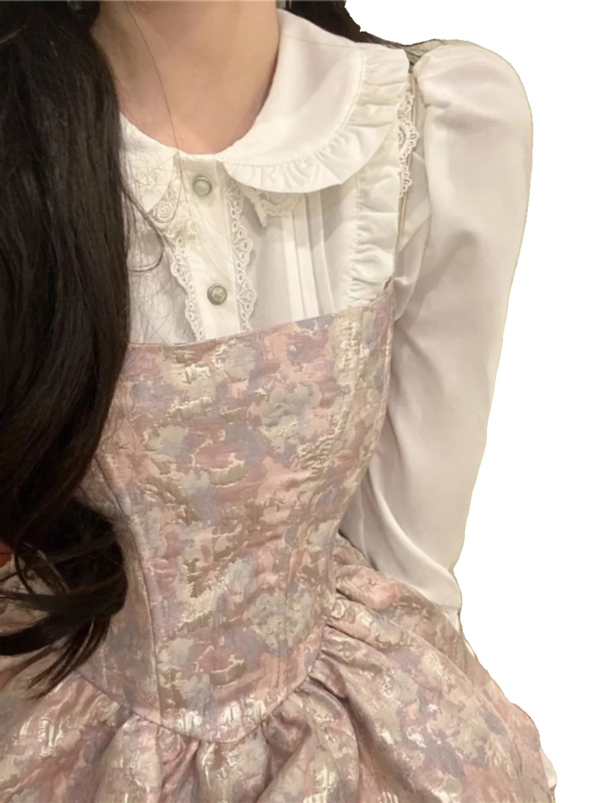 Frühling Neue Faion irt Dr Princ Sle Zwei-Stück Set Taille-Cinching Abnehmen High-End-Gefühl Esca Princ