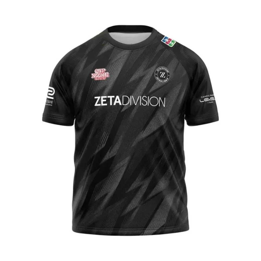 

Летняя повседневная футболка для киберспорта Zeta Division Team Jersey Identity с короткими рукавами, мужская и женская футболка, быстросохнущая одежда, семейная детская футболка