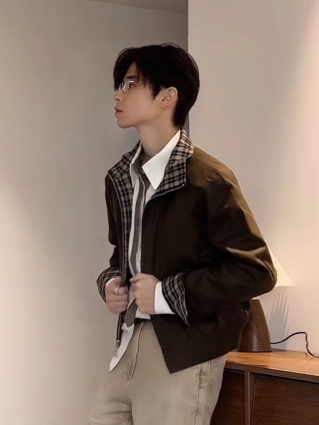 

Мужское осеннее бейсбольное пальто с воротником-стойкой в американском стиле ретро, элитное ощущение, крутое, модное брендовое бейсбольное пальто