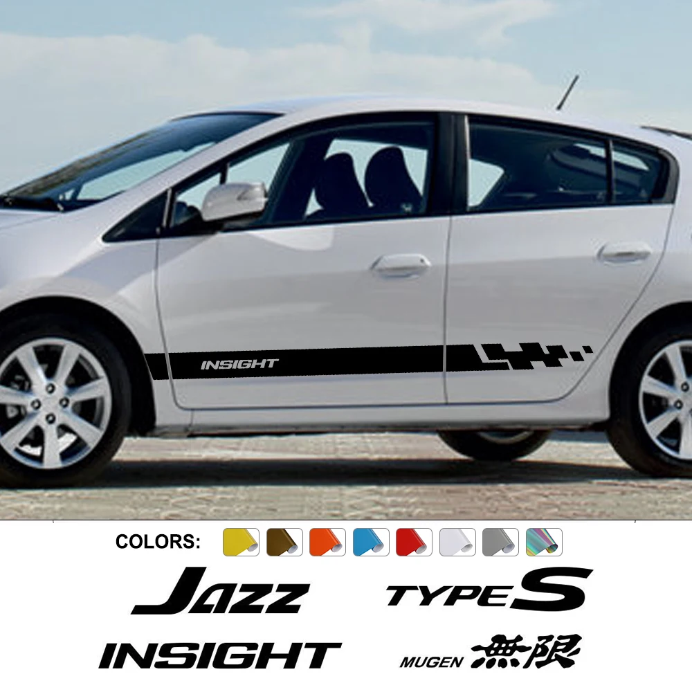 ملصق جانبي لباب السيارة لسيارة Honda Fit Insight Jazz Mugen RR SI TYPE S R VTI رسومات ديكور من الفينيل ملحقات ضبط السيارات