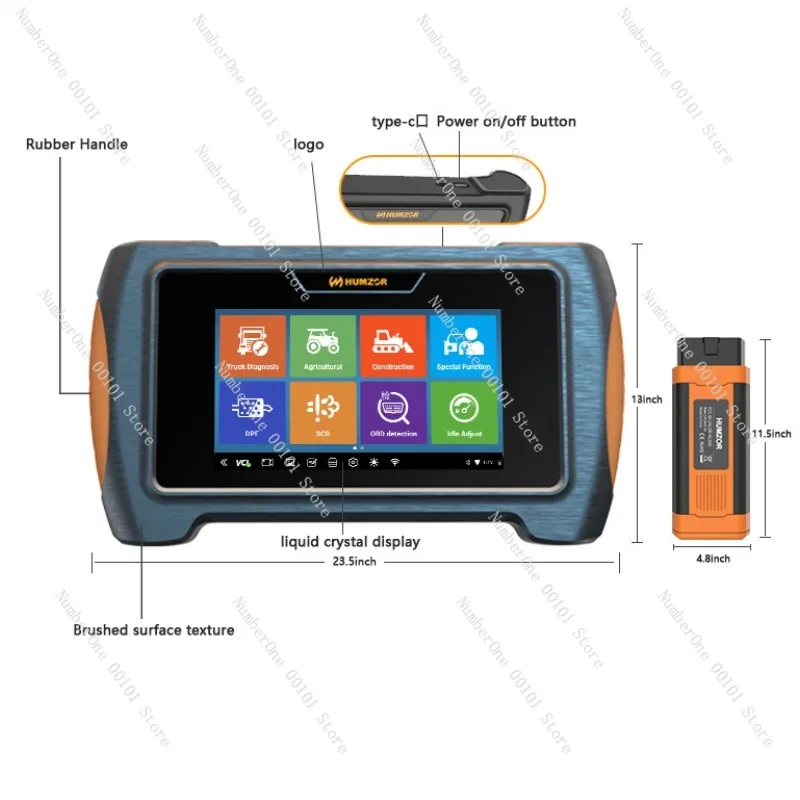 HUMZOR NP816 17 + Special function WiFi/Bluetooth OBD diesel and steam integrated car diagnostic instrument foreign trade versio