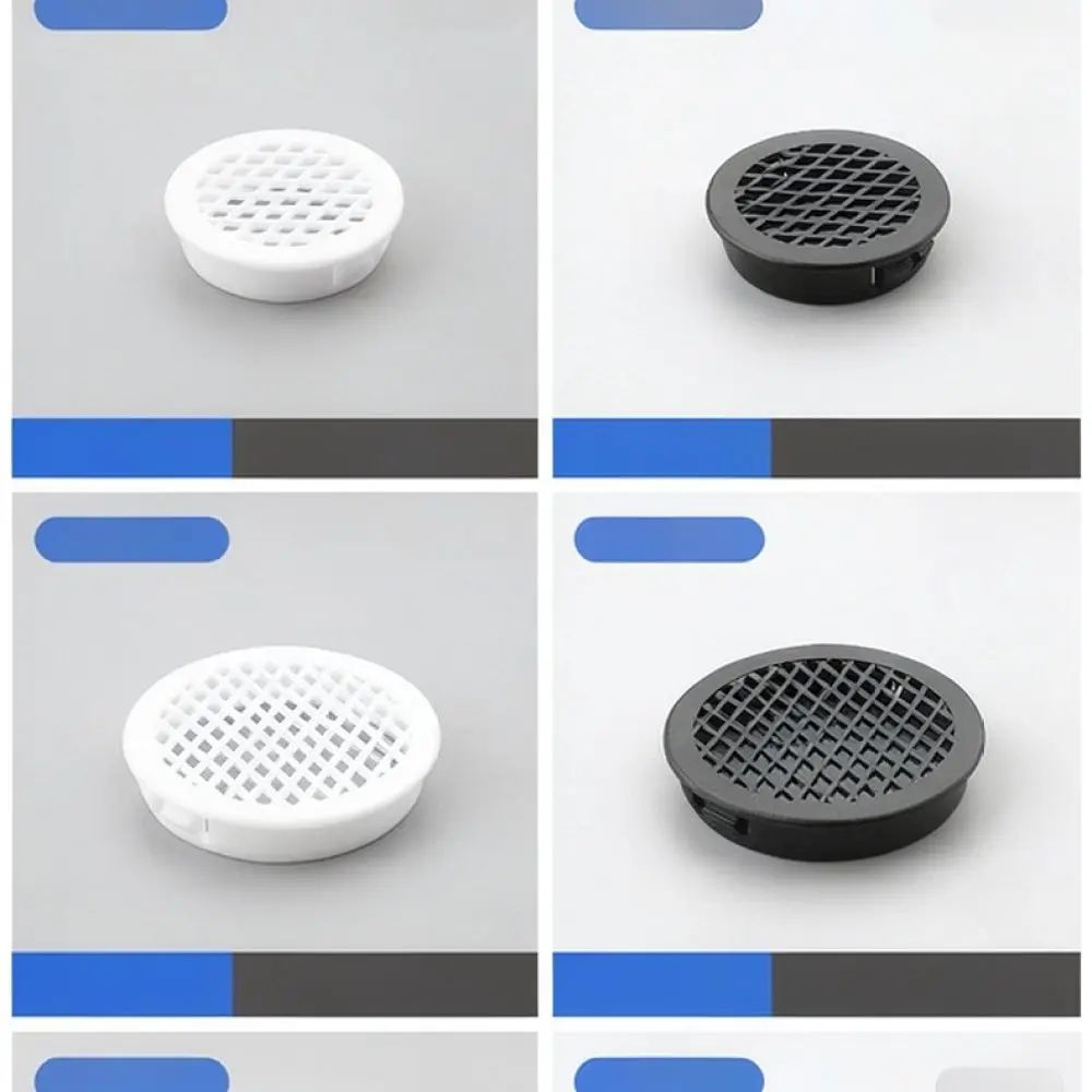 For Yingya Furniture Air Vent Cover Plastic Ventilation Mesh Round Grill For Wardrobe Shoe Cabinet Breathable Hole Insert