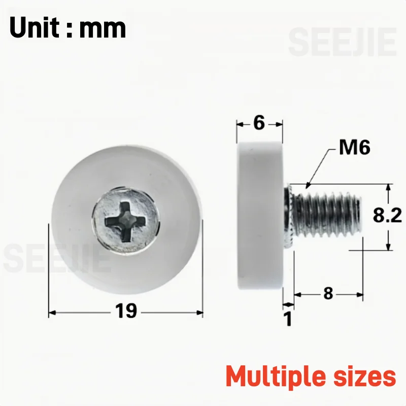 10 pcs/set 19x6mm Plastic Roller Nylon Wheel DR series Bearing Pulley with Screw Small Wheel Drawer Pulley