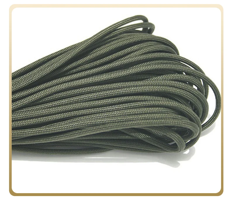 1 Stück 550 Paracord Fallschirmschnur Lanyard Mil Spec Typ III 7 Strang Kern 100 FT 27 Farben zum Klettern Camping Schnalle Armband – Detail 9
