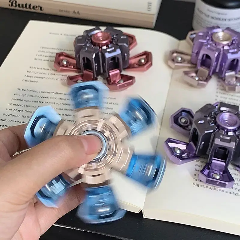 4 pièces nouveauté Fidget Spinner jouet écoliers, acheteurs Anti-Stress anxiété résistant à la pression jouets décompression cadeau