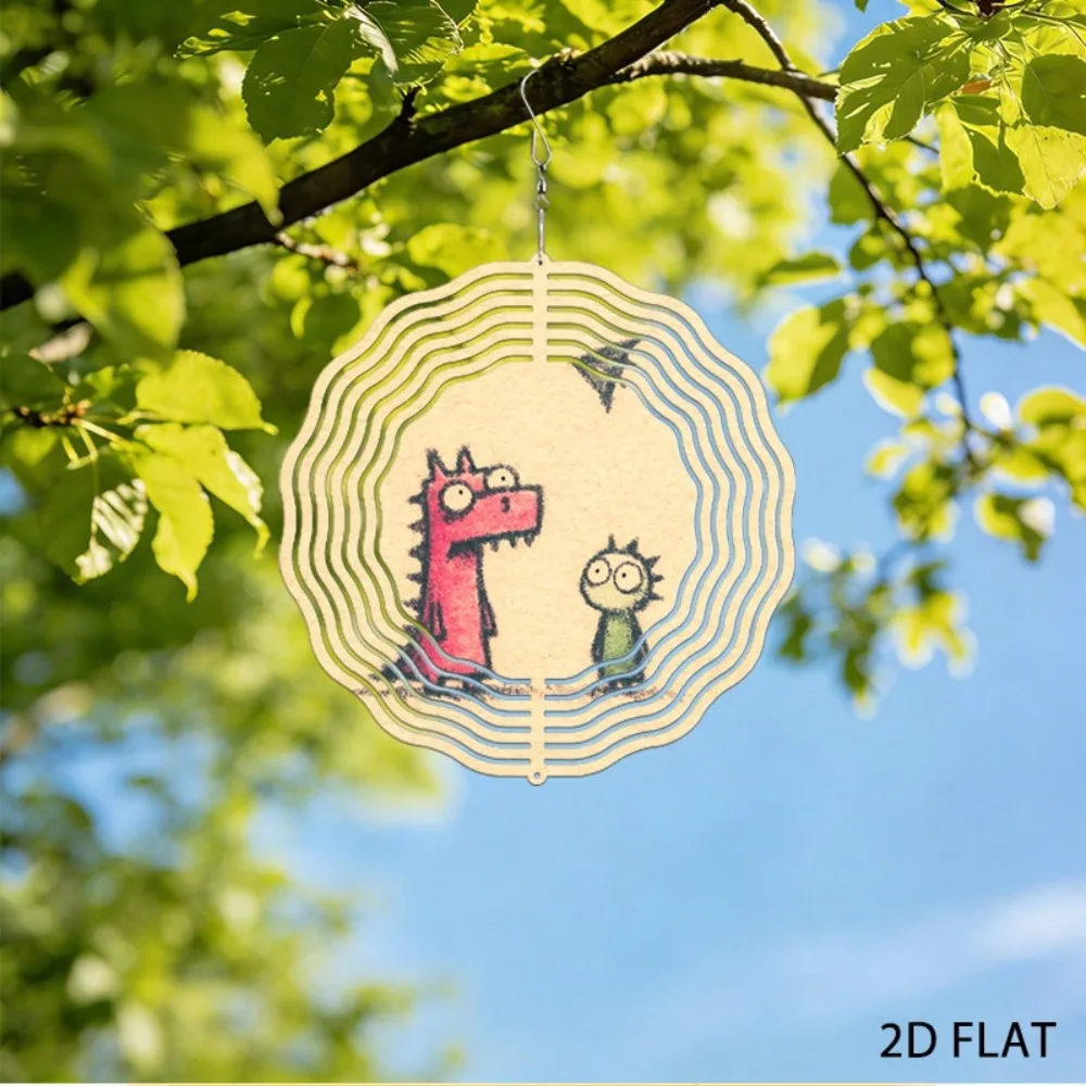 Cartoon Iron Wind Chimes for Outdoor Garden Yard Decor