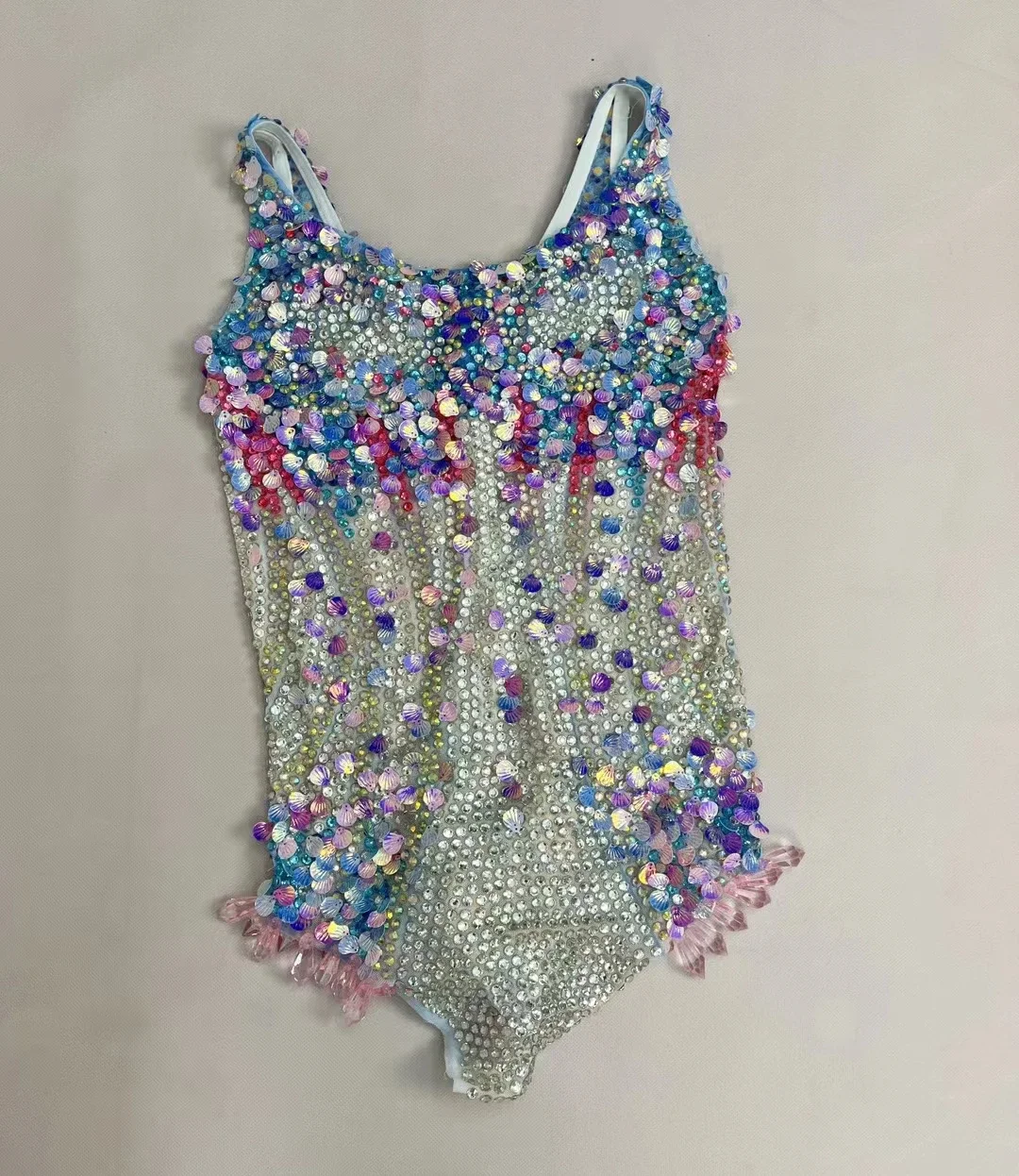 Sexy Women Birthday Party Bodysuits Showgirl Singer Gogo Dancer Costume Festival Outfit Taylor Diamond Sequin One Piece Jumpsuit