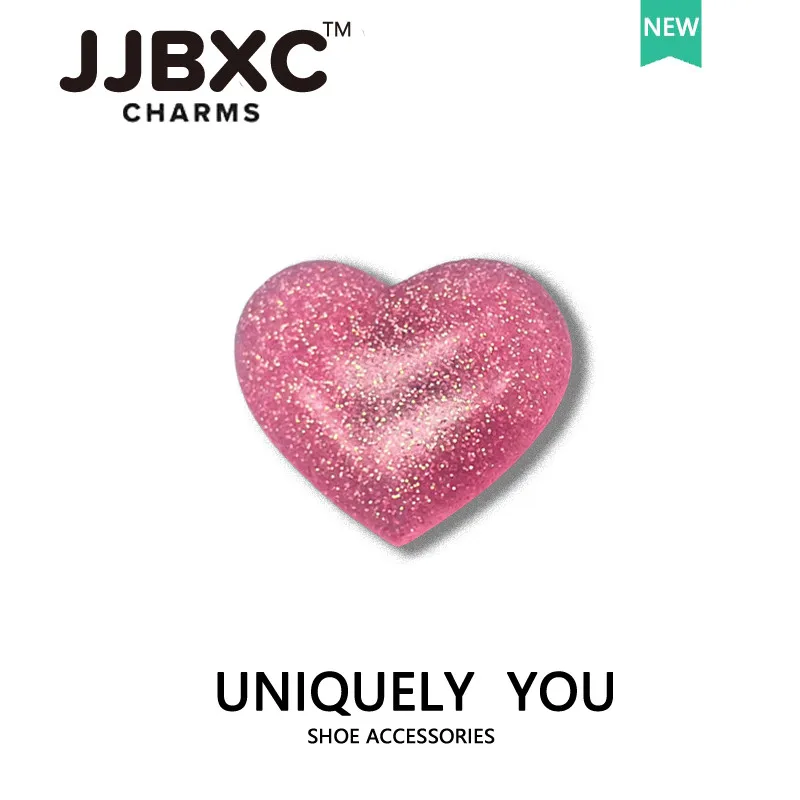 JJBXC charm  Shoe Accessories Colorful Shiny Heart DIY Fashion Shoes Decorations