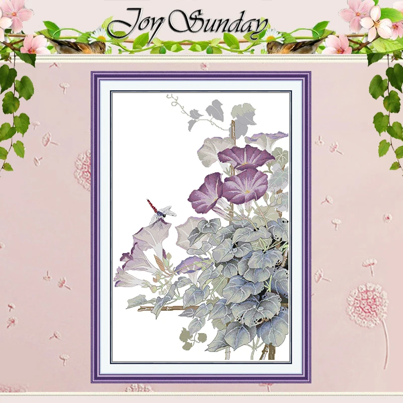 

Blooming Flowers Patterns Counted DMC Cross Stitch Set DIY 11CT 14CT 16CT Stamped Cross-stitch Kit Embroidery Needlework Crafts