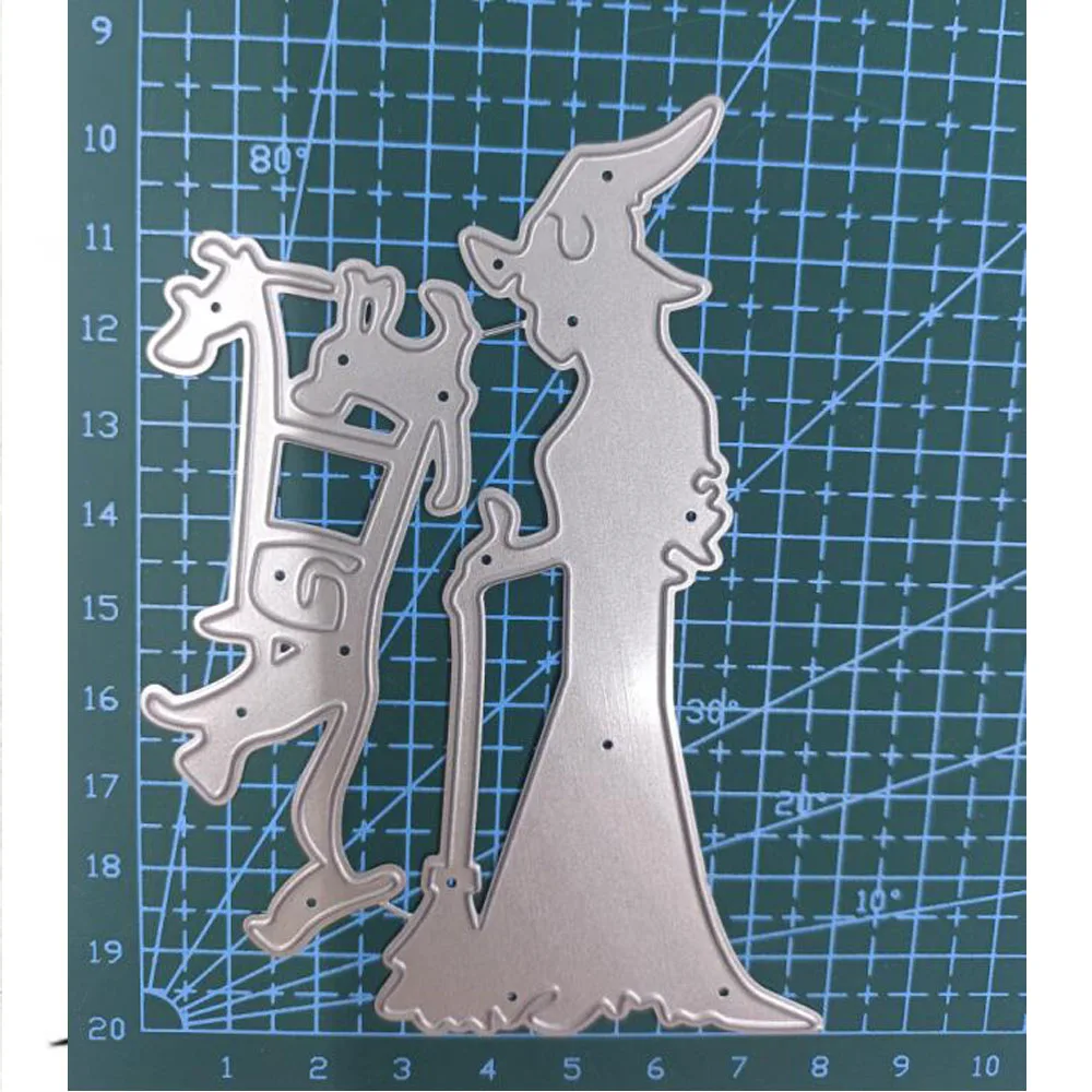 Metal Cutting Dies Halloween witch Decoration Scrapbook Paper Craft Knife Mould Punch Stencils