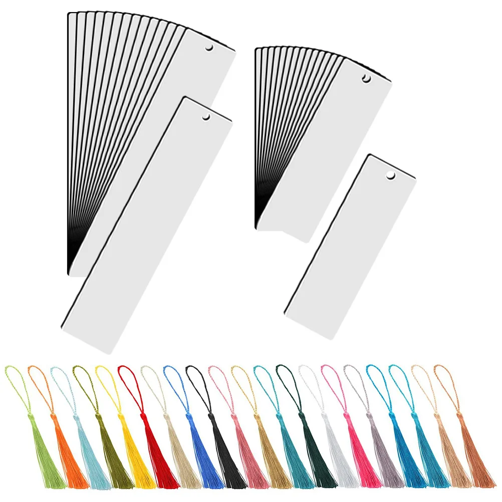 

1 set Sublimation Bookmarks Blank Page Markers Diy Unfinished Handmade Hanging Tags For Book Lovers Reading Craft Projects