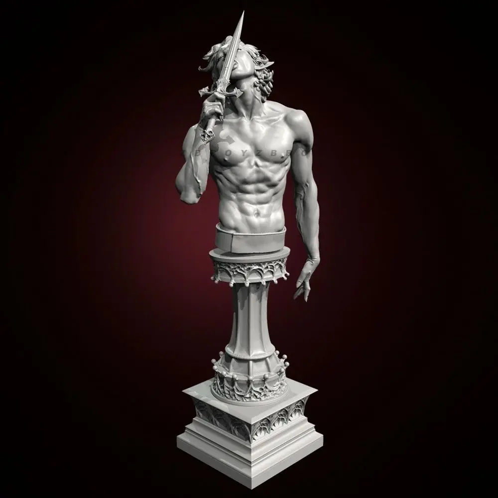75mm 90mm Killer Model White Resin Figurines DIY Coloring Self-assembly Unassembled and Uncolored Miniatures Decoration Crafts