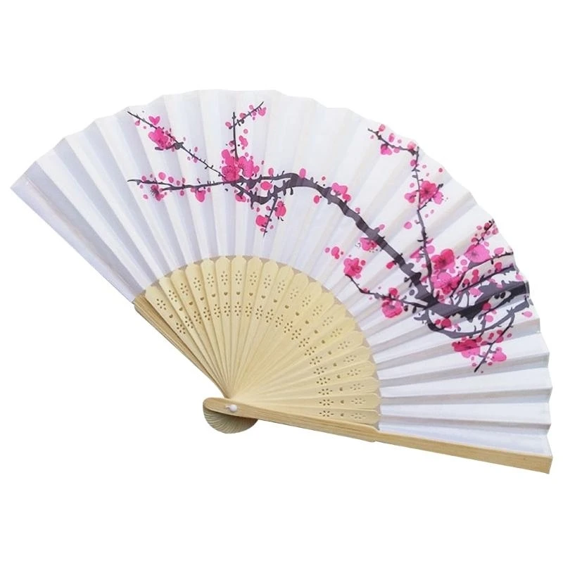 

Japanese Floral Pattern Dance Hand Fan for Women Festival Gift Performances